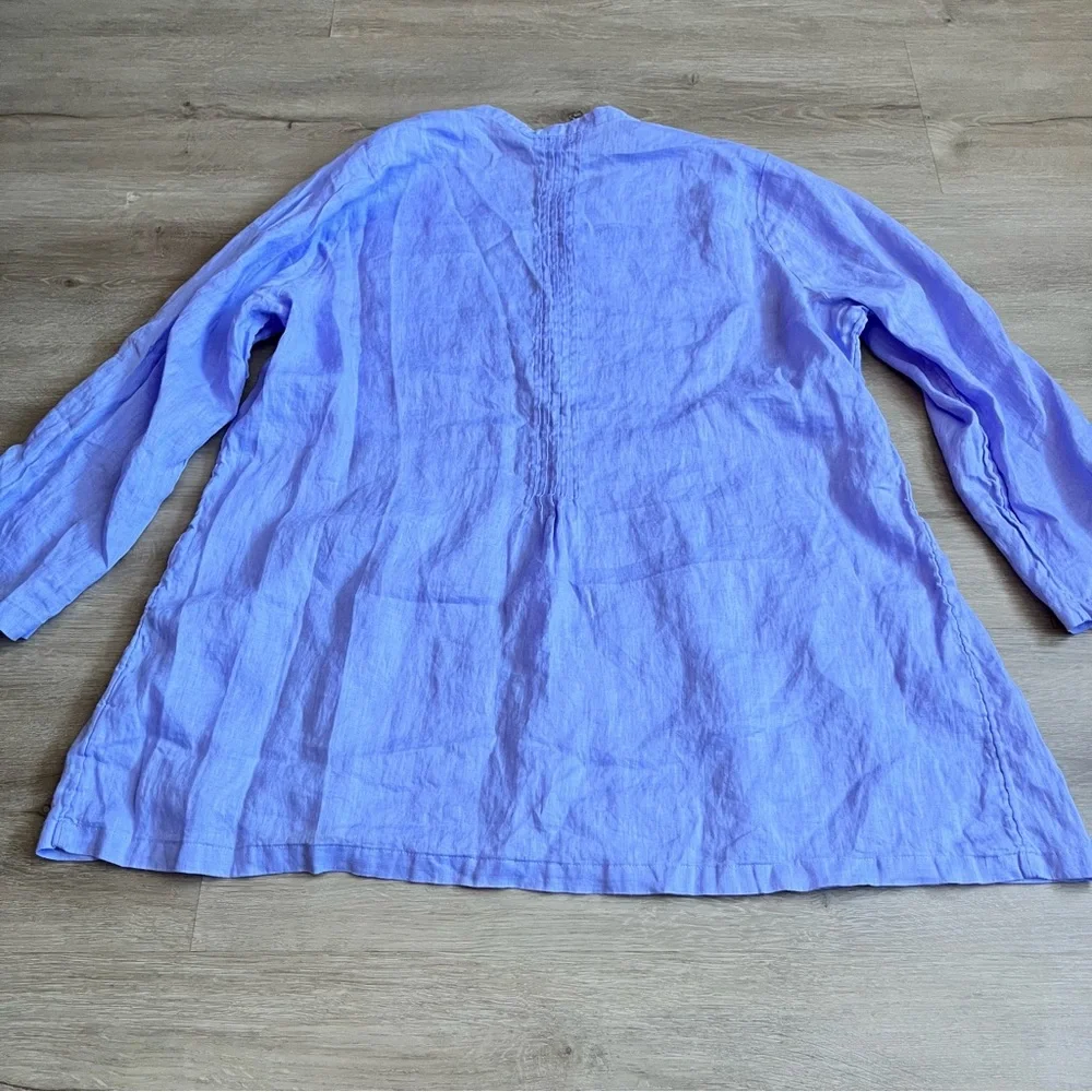 Lilly Pulitzer Sarasota Linen Tunic Top in Lillys Lilac SZ L - Picture 8 of 9